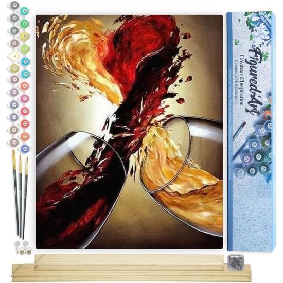 Peinture par Numéro Figured'Art avec Cadre - Ballerine Moderne - Kit de Loisir Créatif DIY