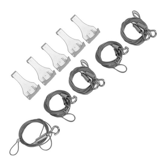 Câbles Suspension Ajustables - Lot De 4 - Acier Inoxydable 2m X 1.5mm - Pour Luminaires, Plafonds