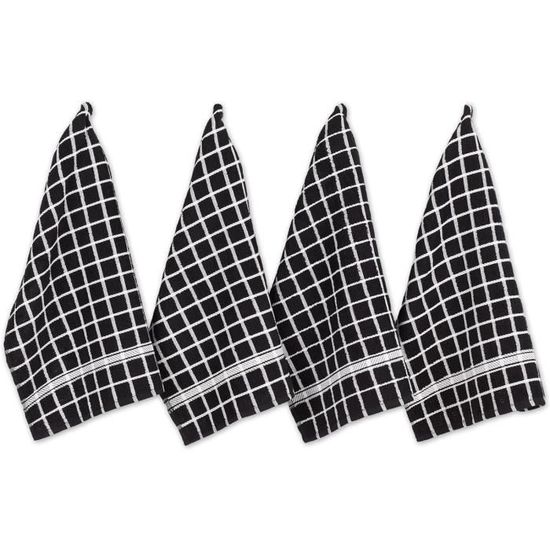 6 Torchons Cotona Vaisselle Rouge/bordeaux - Linge De Maison