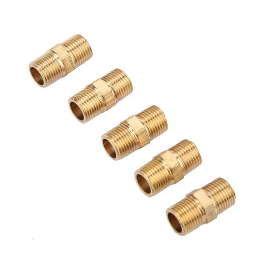 Raccords En Laiton 1/8" Mâle BSPT X 8 Mm Barb - Lot De 5 Pièces - Pour Air, Eau, Carburant, Huile - Connecteur Robuste Et Durable