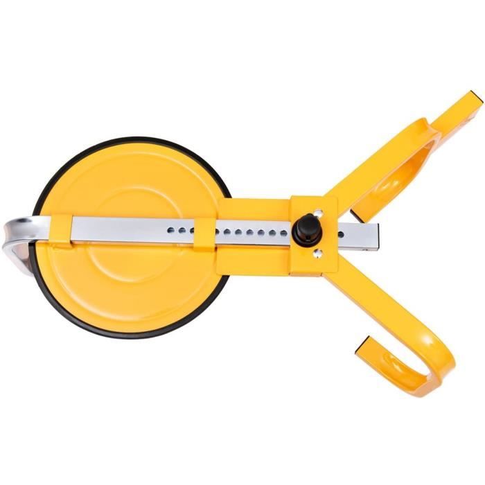 DREAMADE Sabot de Roue 13-15- Bloque-Roue Antivol, en Acier Compact Compatible avec Tout Type de Voiture, avec Serrure 2 Clefs