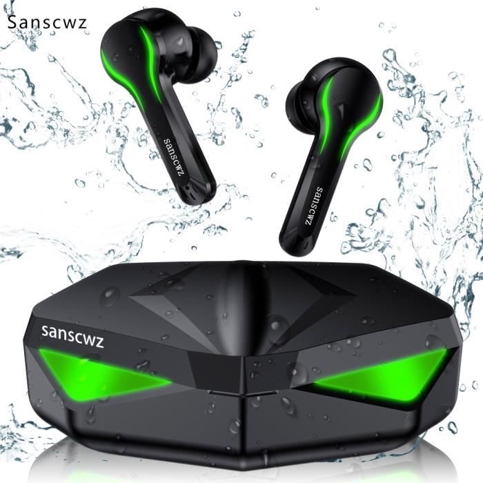 True Écouteurs sans fil Bluetooth 5.0 casque stéréo sans fil intra auriculaires 30H Playtime Oreillettes Bluetooth Touch - TWS