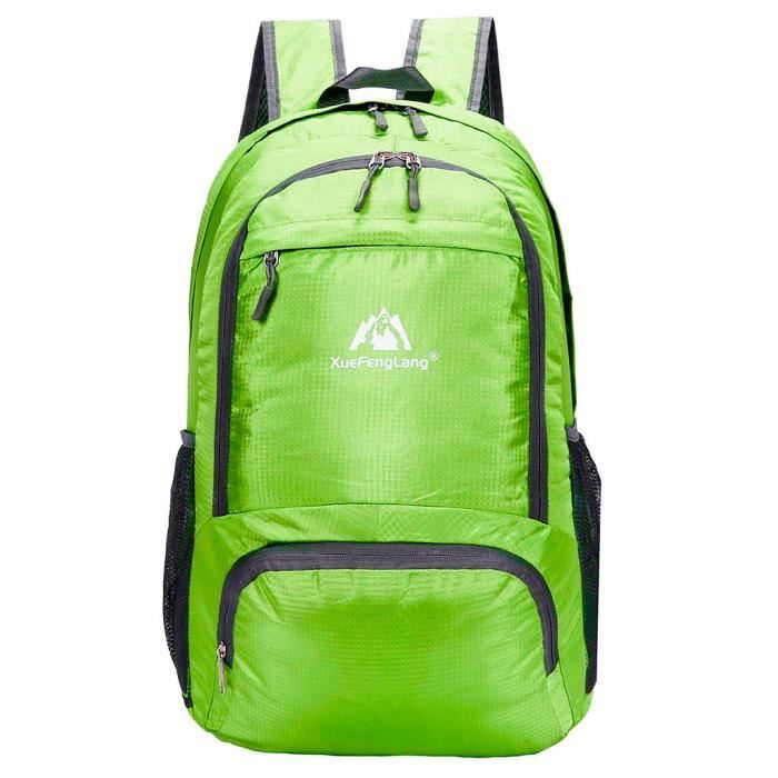 Sac à dos pliable léger Voyage durable Randonnée Camping Outdoor Daypack HJF90524151GN