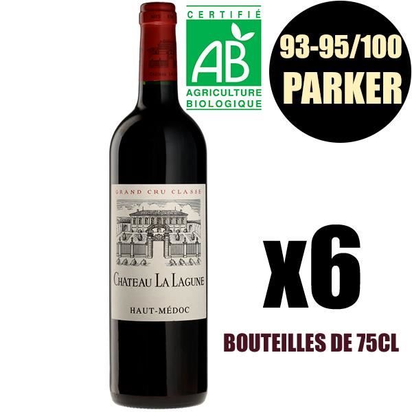 X6 Château La Lagune 2016 75 cl AOC Haut-Médoc 3ème Cru Classé Vin Rouge Vin Biologique