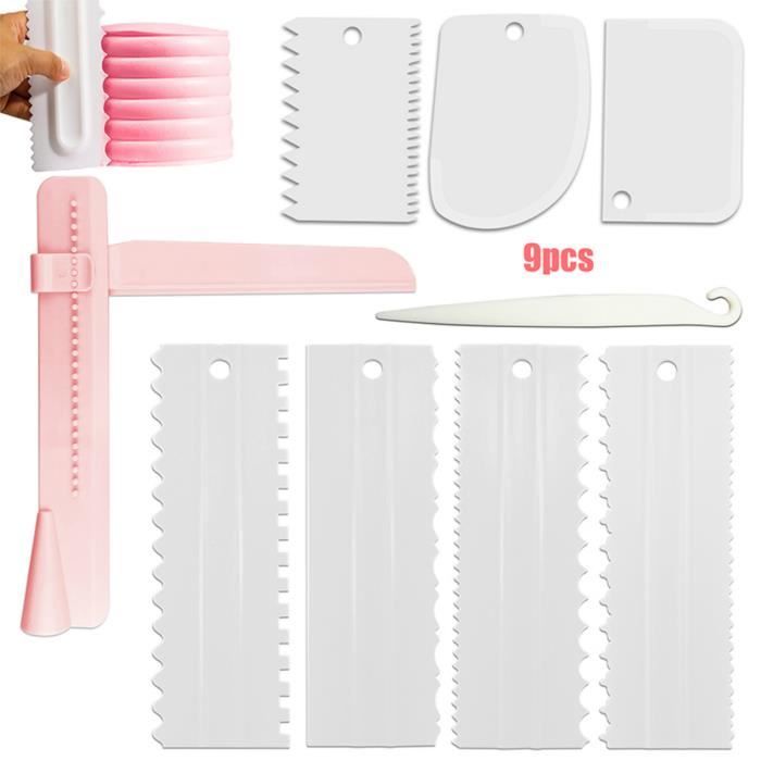 Racloir À Gâteau Fondant Lisseur Gâteau Grattoir Décoration De Gâteau Peigne Glaçage Plus Lisse Fondant Spatule