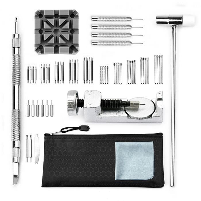 Kits Et Outils De Réparation De Montre Avec Tournevis Pour Retrait Des Maillons, Posage Pour Bracelet, Marteau, 1 Set
