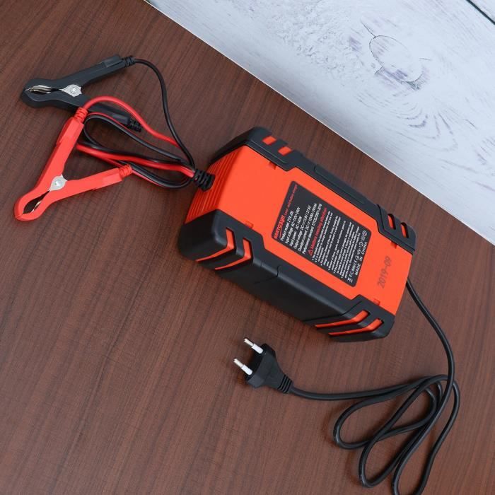 Chargeur de Batterie Voitures avec Protections Multiples Type de réparation pour Batterie de Voiture Moto(rouge)-ekd