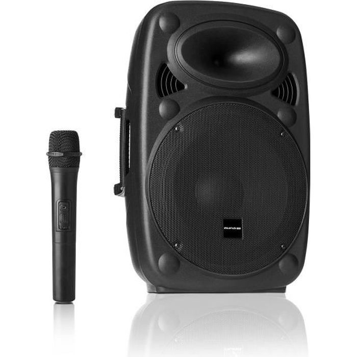 Auna Pro Streetstar 10 Système sono mobile enceinte 400W - subwoofer 10- - USB MP3 SD AUX - 2 micros