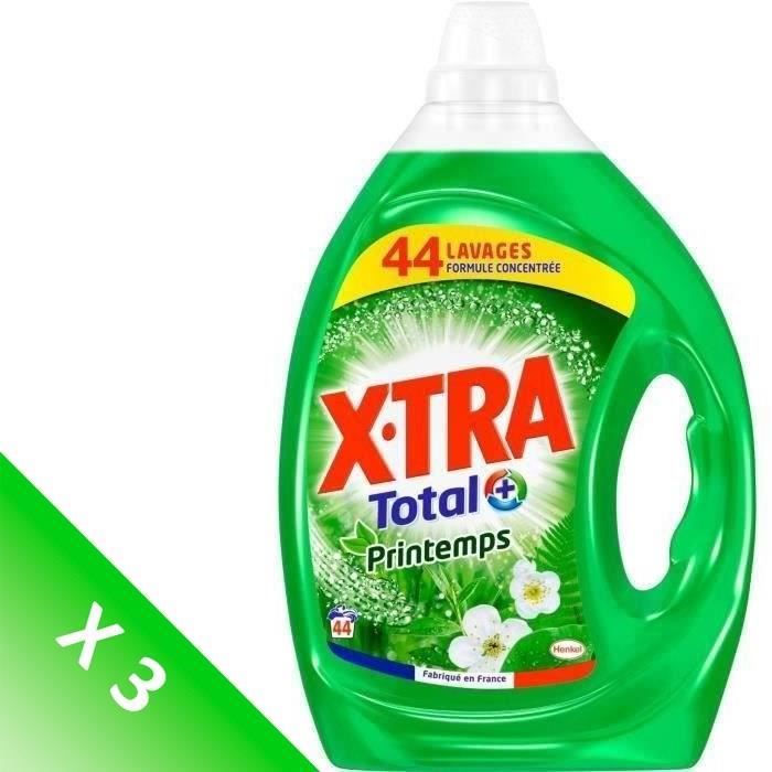 X•TRA Lessive Printemps - 2,2 L - Lot de 3