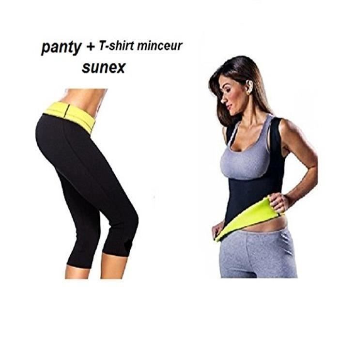 T-shirt minceur exclusif pour femme +Panty de sudation sunex taille M