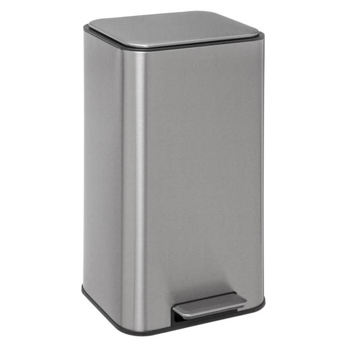 Five - Poubelle 30 litres Safir en Métal Inox ouverture à pédale INOX