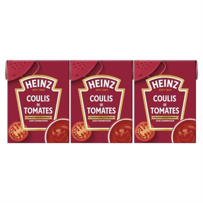 HEINZ - Coulis De Tomates 600G - Lot De 4