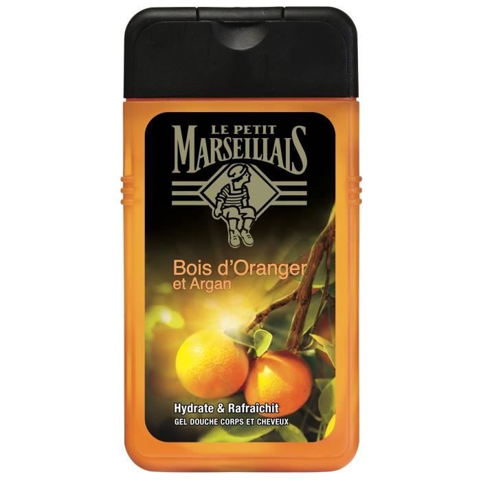LE PETIT MARSEILLAIS Gel Douche Homme Corps et cheveux Orange Argan - 250ml