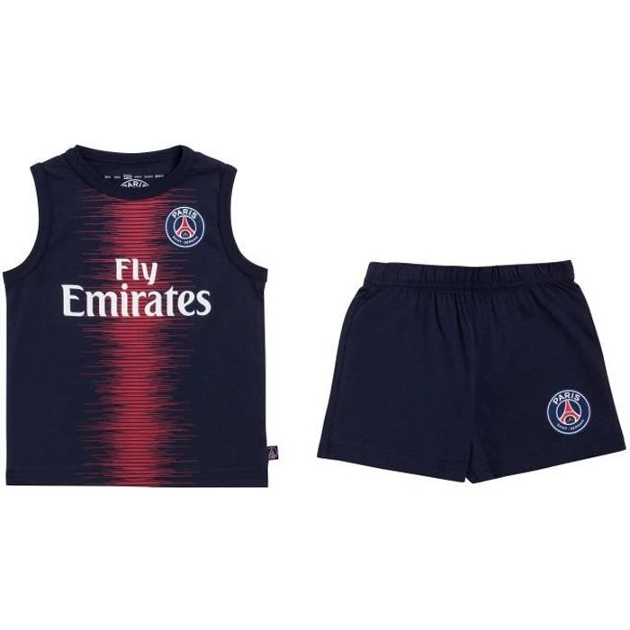 Ensemble Débardeur short bébé PSG - Maillot Fly Emirates - Collection officielle PARIS SAINT GERMAIN