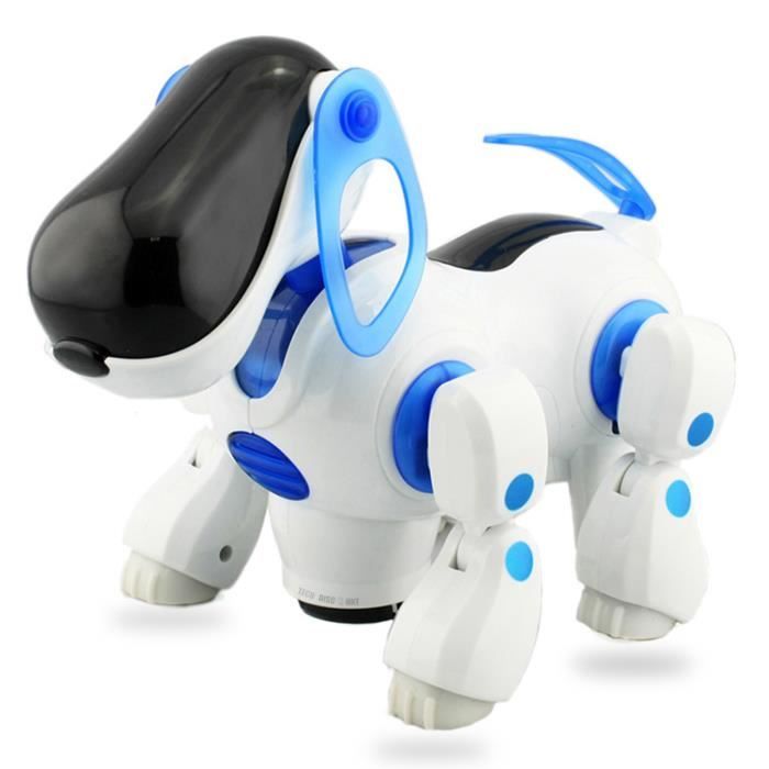 TD® maginifique chien electronique musical de compagnie enfant qui marche qui court robot interactif pas cher mini jouet lumiere chi
