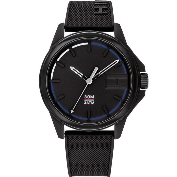 Tommy Hilfiger-Montre Analogique pour Homme à movement Quartz en Silicone 1791624