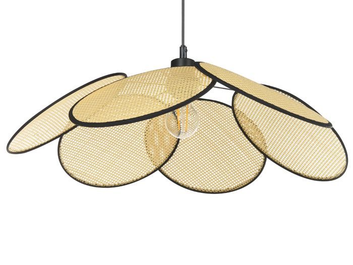Lampe suspendue naturel et noir MEROO
