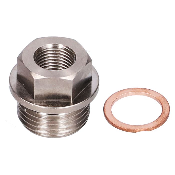 Adaptateur De Capteur M18x1,5 à 1/8NPT Avec Joint - Pour Capteur De Température D'eau, D'huile Ou De Pression