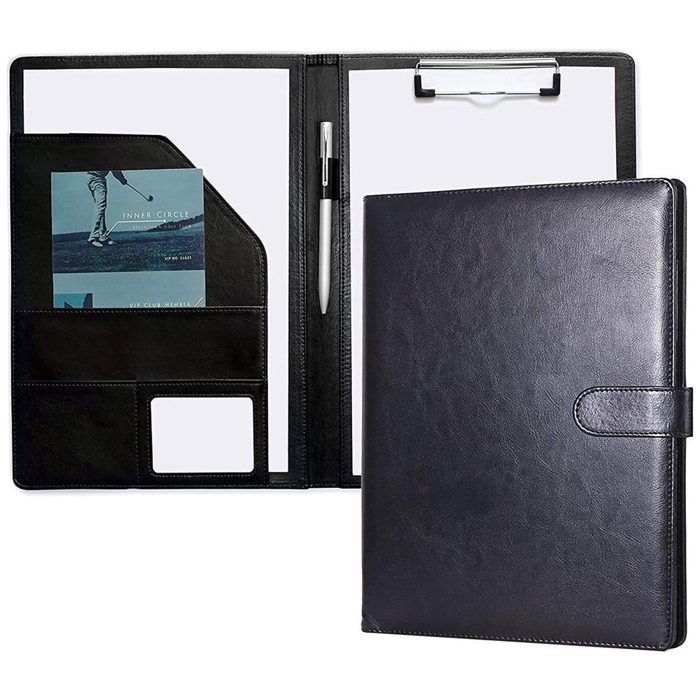 Porte-documents Professionnel A4 En Cuir Avec Fermeture Magnétique - Organiseur Avec Poches Cartes - 12
