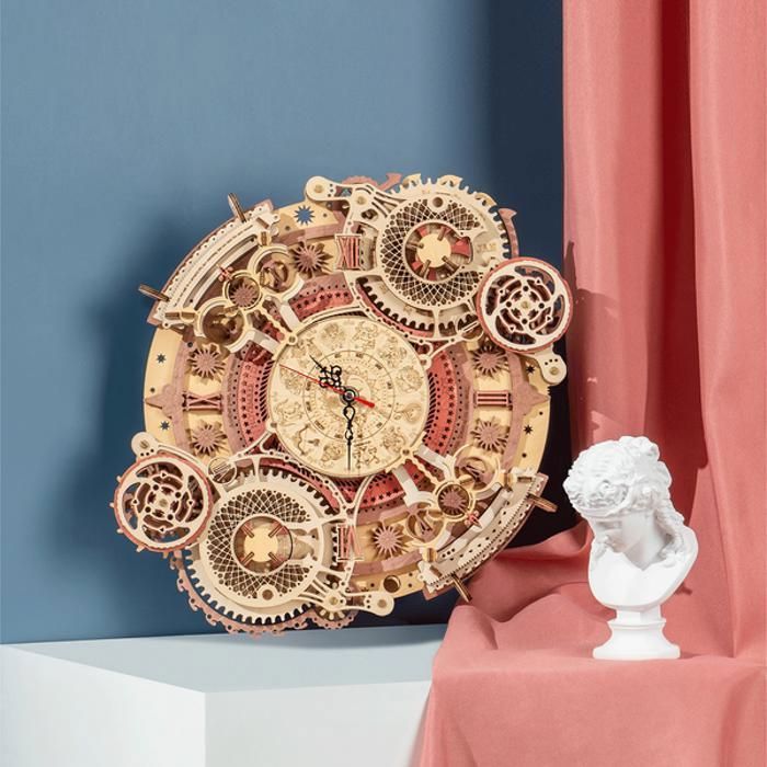 Puzzle 3D en bois Horloge - ROBOTIME - mécanique temps Art avec moteur