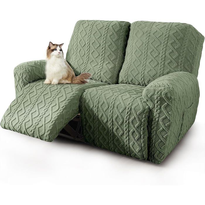 Extensible Housse Fauteuil Relax housse de fauteuil jacquard complète pour housse de fauteuil 2 places Vert militaire
