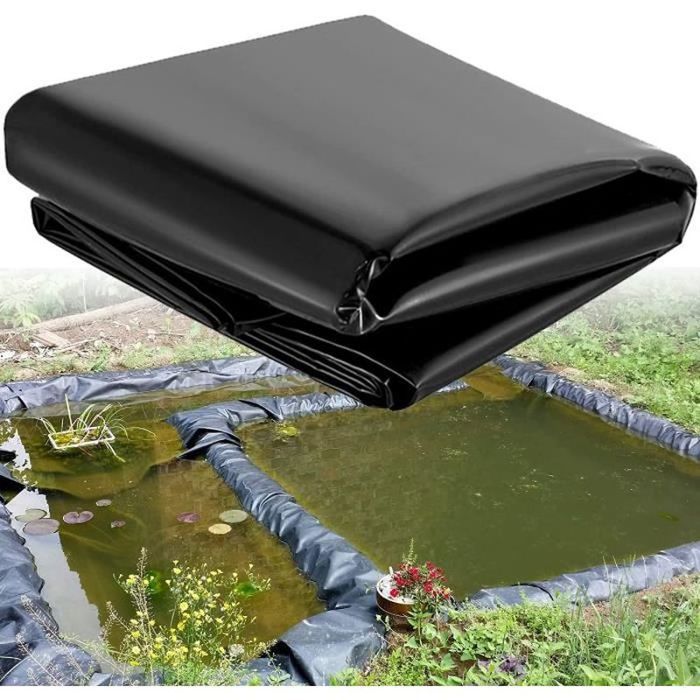 Bassin Exterieur Revêtement Bassin HDPE 4x6m Pour Étang Poissons - Membrane Imperméable Jardin Bâche Jardin Poissons Koï