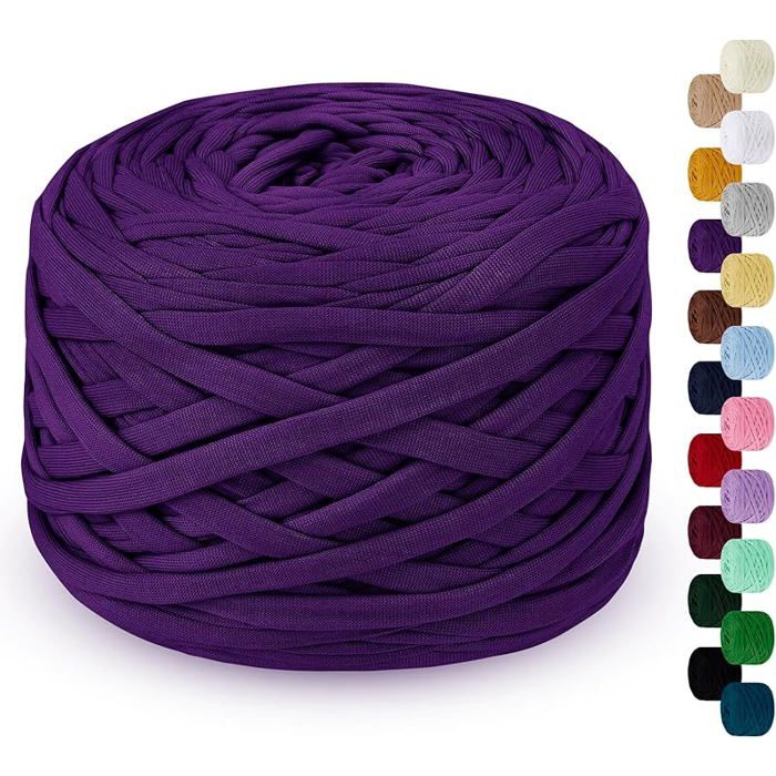 Fil à Crochet Coton Violet Yarn Art - Pelote 50g - Neuf