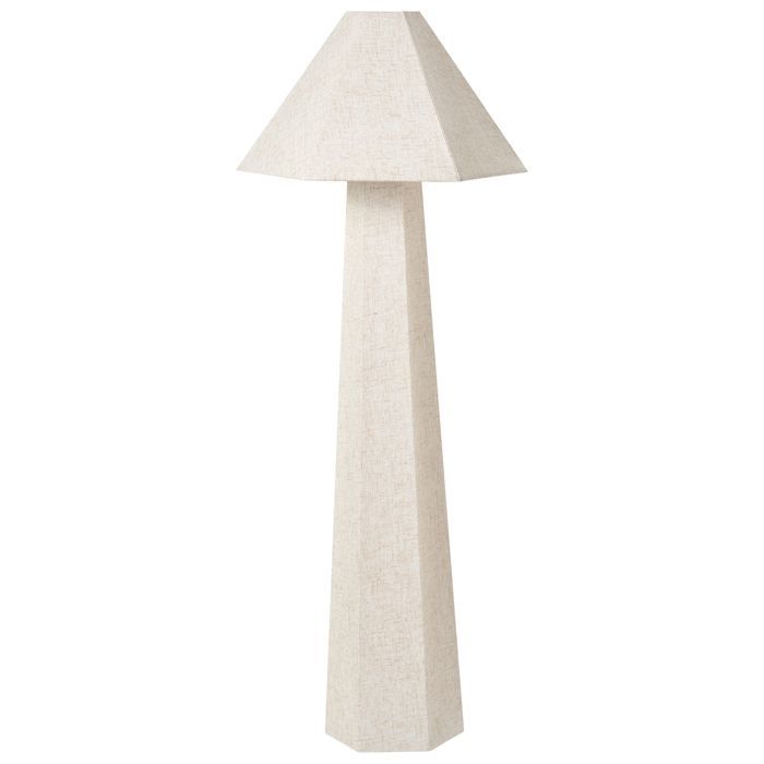 Lampadaire DEMBI Lin synthétique Beige clair