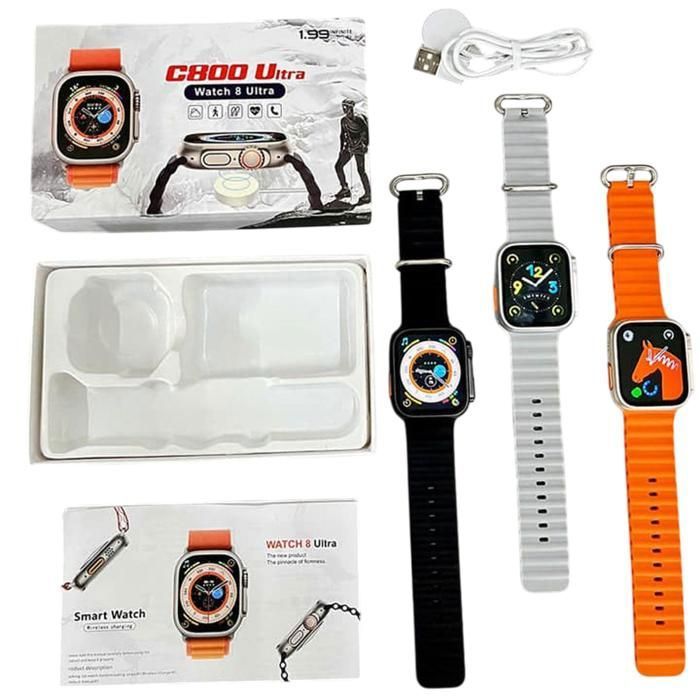 Montre Connectée C800 Ultra  Sport Smartwatch Bluetooth Écran 209”  Batterie Longue Durée 5-7 Jours Compatible Android iOS