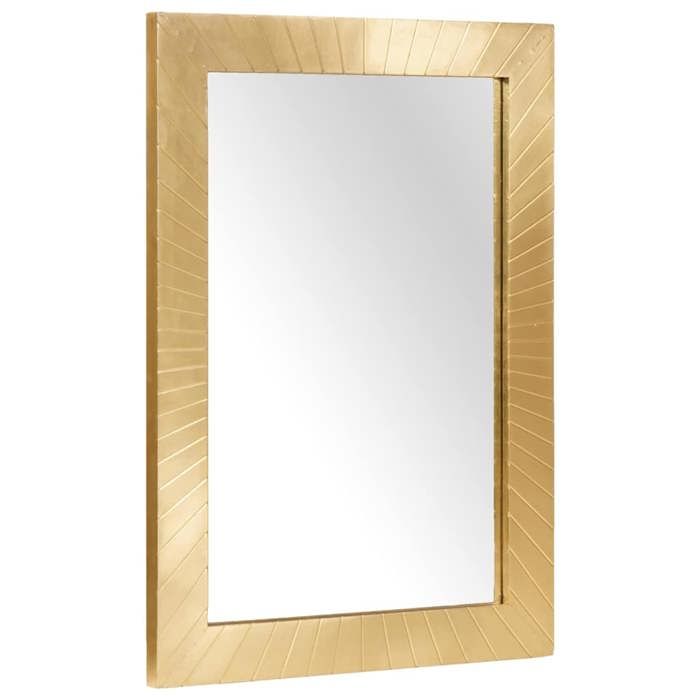 Or Miroir de salle de bain SARAZYJ ARMOIRE WC MODERNE avec miroir Noir et or 50 x 2 5 x 70 cm E2149