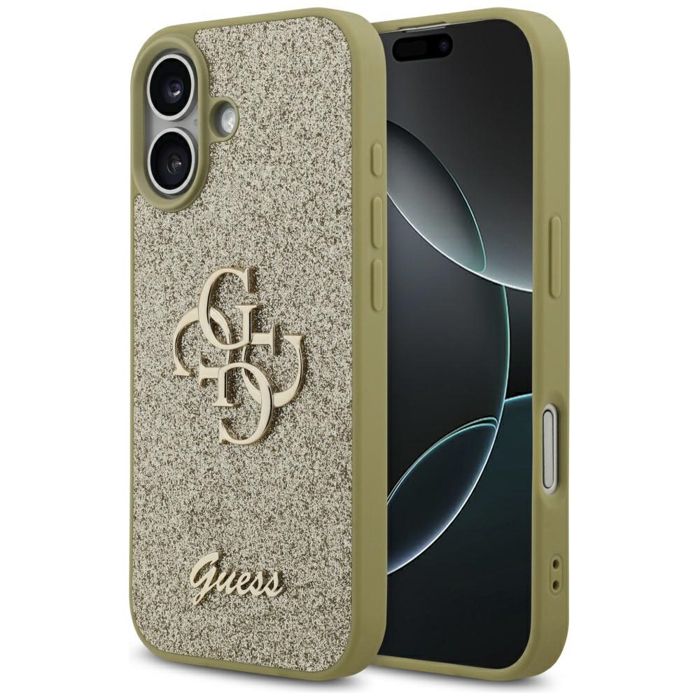 Coque Guess Fixed Glitter Big 4G pour iPhone 17 Gold