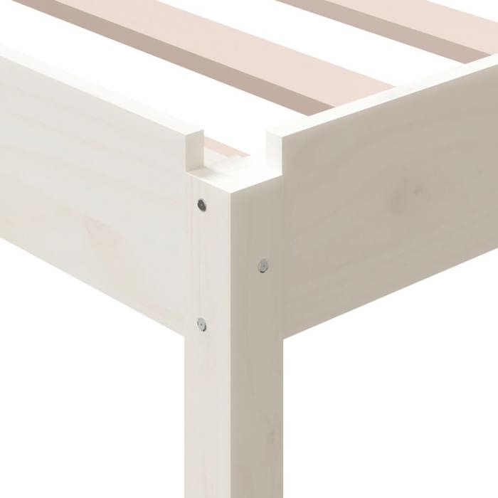 Remise 2026®Lit empilable - sans matelas - blanc - 90x190cm - Bois de pin massif 112 6943163