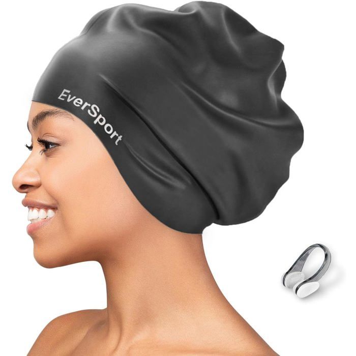 Grand Bonnet de Bain pour Tresses et Dreadlocks Bonnet de Bain en Silicone imperméable pour Homme et Femme Garde Les Cheveux au Sec