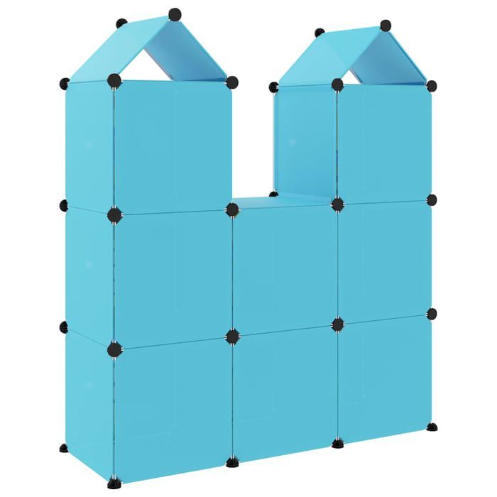 Armoire de rangement pour enfants avec 8 cubes Bleu PP_2 ans garantie_37359