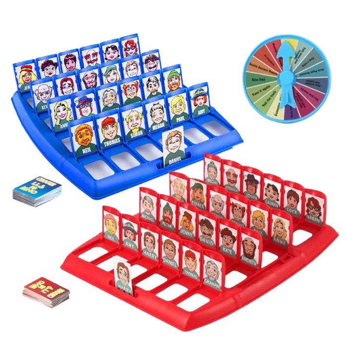 Jeu de société Qui Est Ce Qui Est Ce Jeux de Societe Enfant 2 disques de jeu 96 cartes interaction parent-enfant 3 ans
