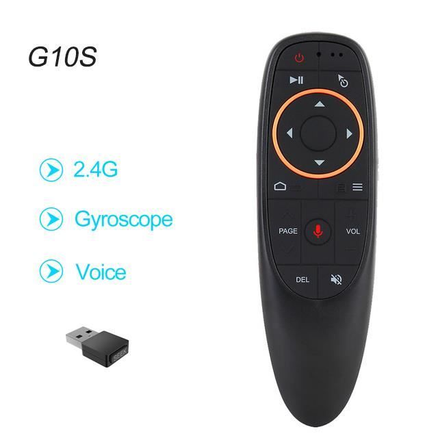 G10S-Télécommande vocale sans fil, Air Mouse, gyroscope, apprentissage IR, Android TV Box, H96 Max, X96 mini,