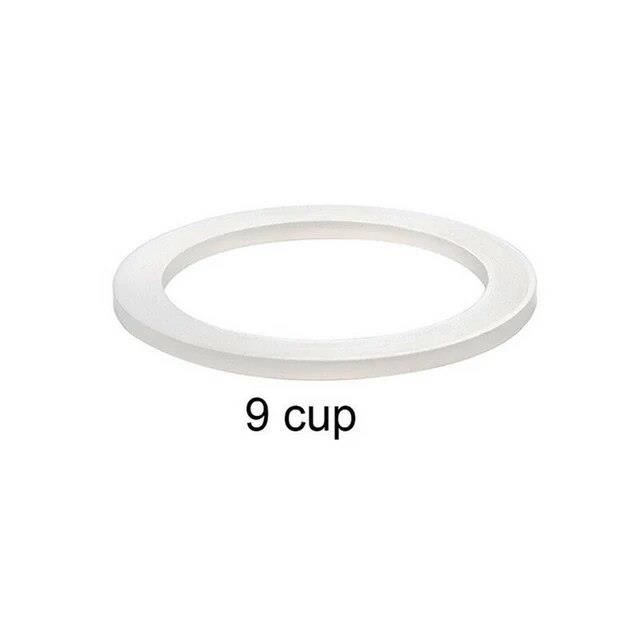 SPORTARC Lot De 2 Joints En Silicone Pour Cafetière Expresso – Adapté 2/4/6/9 Tasses – Diamètres Variés, Blanc, Flexible