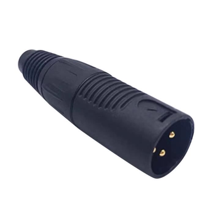 Prise XLR Mâle à 3 Broches Montage Sur Panneau Prise XLR Châssis