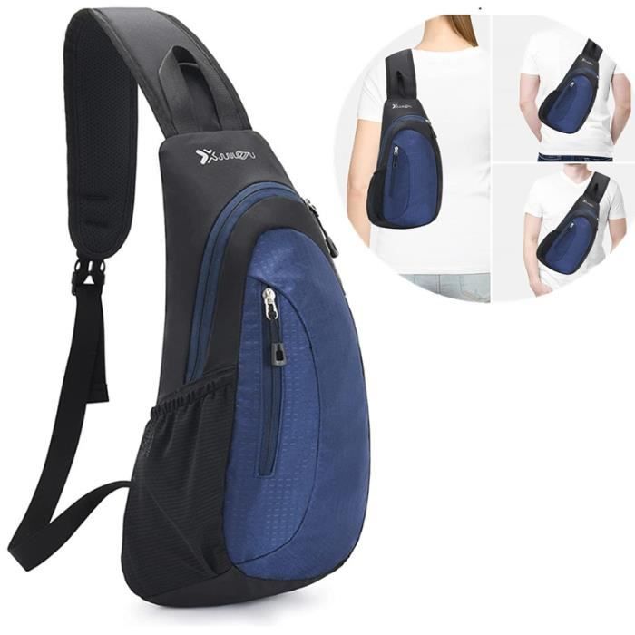 Sac de Poitrine Sacoche Bandoulier Tactique Homme Sacs à Bandoulière Sac en  bandoulière avec Poignée et Port USB pour la randonnée d'entraînement en  Plein air Camping Randonnée