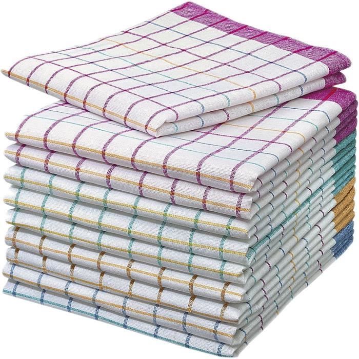 Lot De 4 Torchons De Cuisine Moon Luxury - 100% Coton - 50x70 Cm - Motif Autruche (anthracite) - Certifié Oeko-Tex