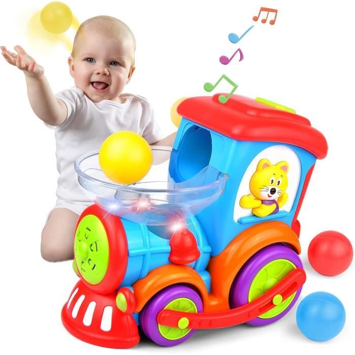 Jouet Enfant 1 an Garcon Fille Train Rouge Jouet bebe 1 an avec  Musique/Lumière Jouet Rampants Bébé Voiture Cadeau Enfant - Cdiscount Jeux  - Jouets