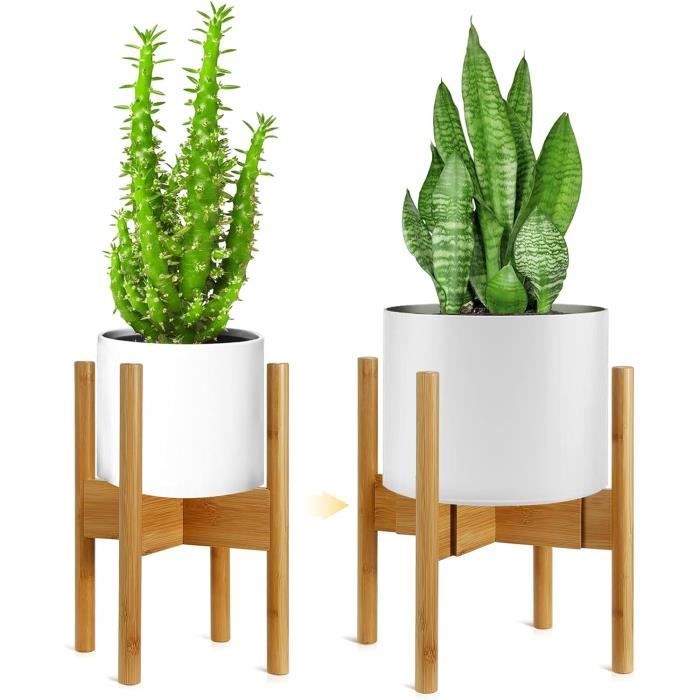 Lot De 2 Supports De Plantes Réglables En Métal - Pour Pots De 20 à 31cm De Diamètre - Intérieur/extérieur, Montage Facile