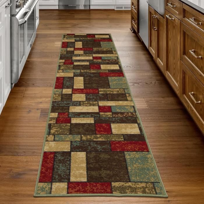 Tapis De Couloir Collection Ottohome Dos En Caoutchouc Avec Bordure