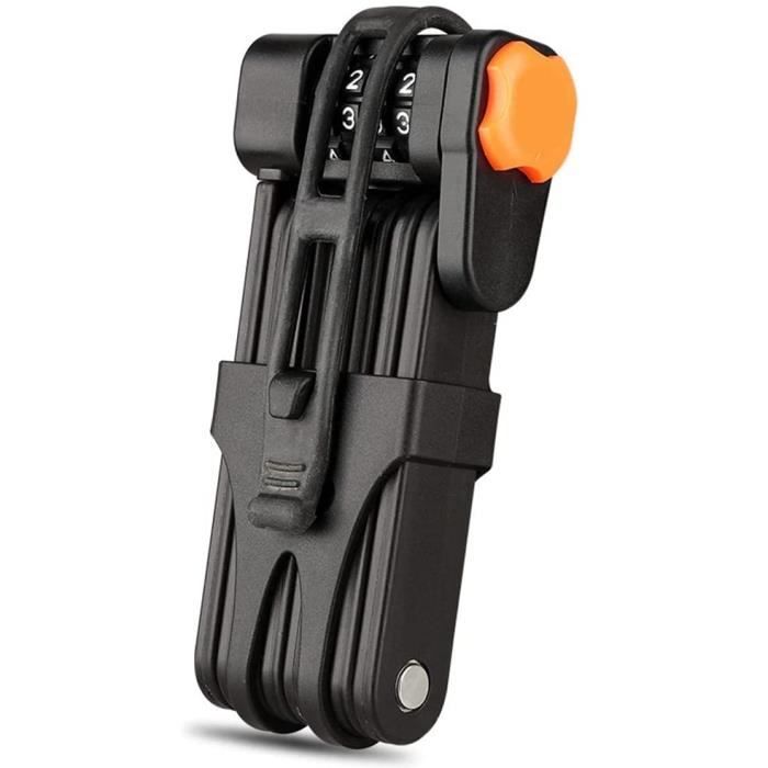 Antivol Vélo Pliant Haut Sécurité 78cm - 26 Sections - 3 Clés - Noir