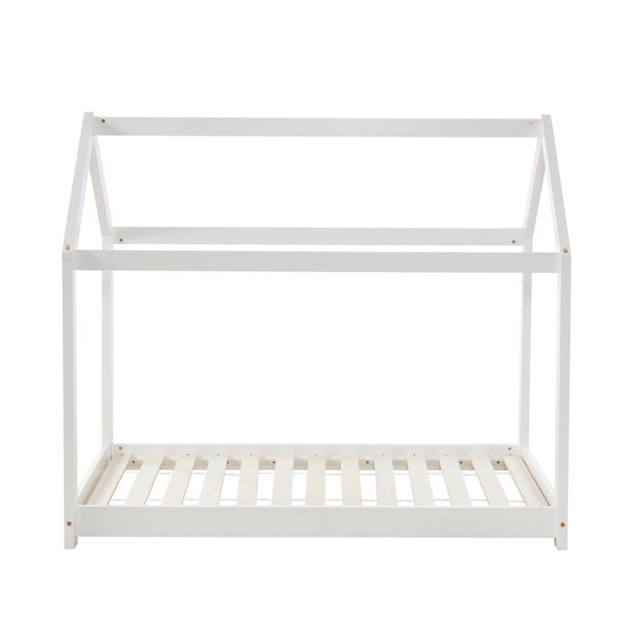Lit enfant cabane TINY pin blanc 70x140 sommier inclus Lit enfant cabane TINY pin blanc 70x140 sommier inclus