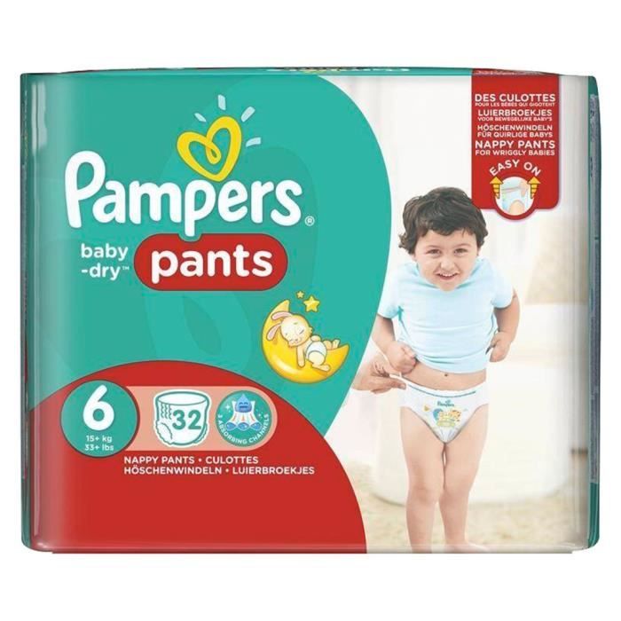 Couches-culottes Pampers Baby-Dry Pants - Taille 6 - 33 culottes -  Cdiscount Puériculture & Eveil bébé