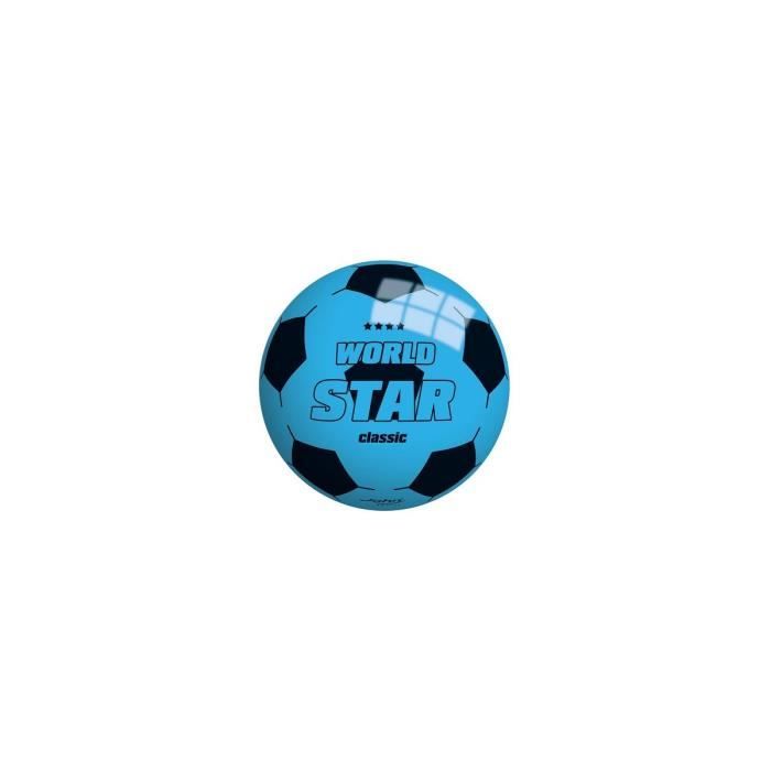 Ballon plastique World Star Classic 22 cm enfant - Coloris Bleu - Jeux de balle, sport, football - Livre gonfle