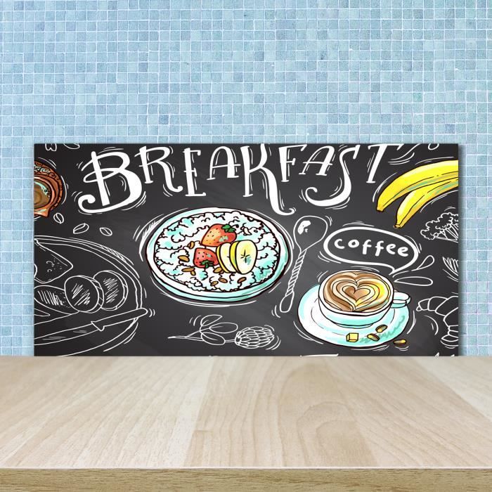 Panneau De Cuisine En Verre Tulup 100x50cm - Motif Panier De Fruits - Moderne