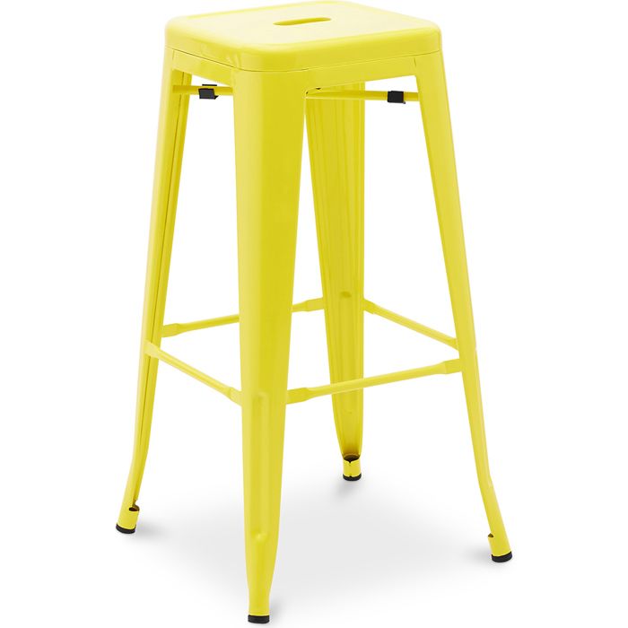 Tabouret de bar – industriel – Acier – 76 cm – Metalix Jaune