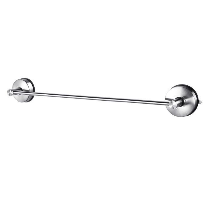 INOX. JOMOLA Barre Porte-Serviette /à Ventouse avec 9 Crochets pour Cuisine et Salle de Bain